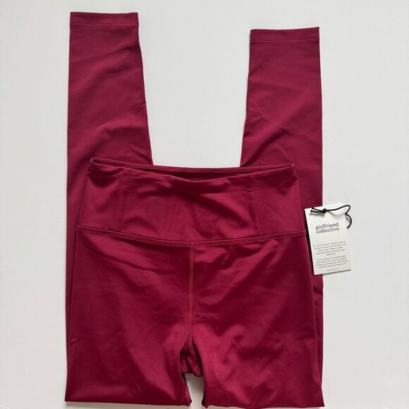 Girlfriend Collective Compressive High Waist Legging Pomegranate Size Medium NWT - Picture 2 of 8